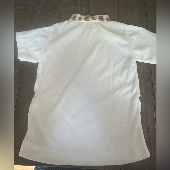 VINTAGE USA Made Mock Neck Teddy Bear White T-shirt Size 4 toddler - Picture 2 of 7